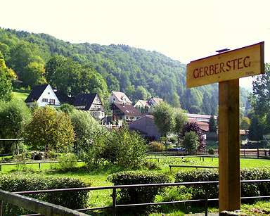 Luftkurort Egloffstein: Fuß- und Wanderweg entlang der Trubach am Gerbersteig