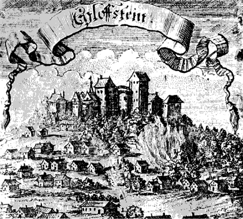 Historisches Egloffstein: Stich um 1726 in einem Egloffsteiner Gesangbuch