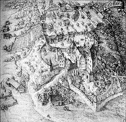 Historisches Egloffstein: Rekonstruktion der Burganlage Egloffstein um 1500