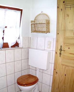 Ferienwohungen in Franken: Badezimmer FeWo Tal - Toilette